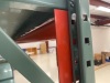 (3) Sections of 3 ft. deep Pallet Racking. Lot Includes: (4) 10 ft. Teardrop Style Uprights, (12) 8 ft. Beams to make 6 Shelves, and Metal Decking for the Shelves - 11