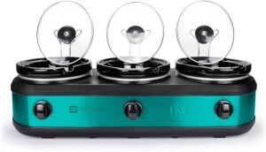 TRU Triple Slow Cooker Buffet Server, Three 2-1/2-Quart Removable Inserts