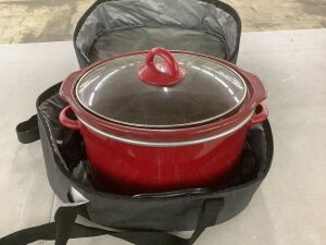 Red Crockpot with Carry Bag 