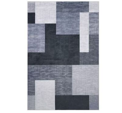 Garvee Gray 4 ft. x 6 ft. Modern Geometric Indoor Area Rug