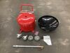  8 Gallon Waste Oil Drain Tank, Adjustable Height with Braked Wheels, 17.8 in Catch Pan - 2
