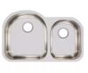 Elkay Lustertone Classic 31 in. Undermount Offset 60/40 Double Bowl 18-Gauge Stainless Steel Kitchen Sink Only