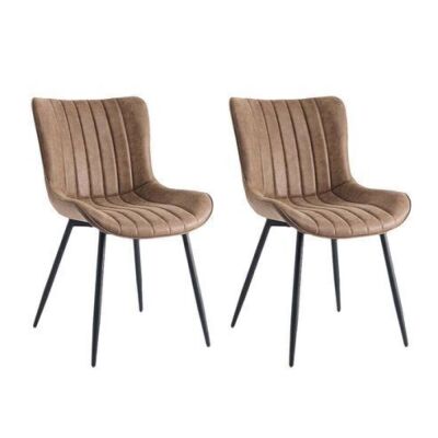 GARVEE Faux Leather Upholstered Dining Chairs, Set of 2