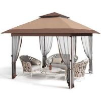 Garvee 12'x12' Gazebo Outdoor Canopy Tent with Curtains