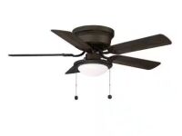 Hugger 44 in. LED Indoor Oil-rubbed Bronze Ceiling Fan with Light Kit