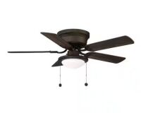 Hugger 44 in. LED Indoor Oil-rubbed Bronze Ceiling Fan with Light Kit