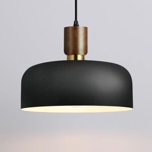 Lot of (3) Modern Black Pendant Light Fixture 