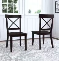 HOMESTYLES&nbsp;Black Dining Chairs, Set of 2