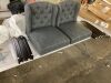 Noble House Foxcroft 40.25 in. Charcoal Wingback Counter Stool, Set of 2 - Light Scratches  - 2