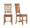 StyleWell Scottsbury Honey Brown Wood Dining Chair with Slat Back, Set of 2
