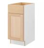 Hampton Bay 15 in. W x 24 in. D x 34.5 in. H Ready to Assemble Base Kitchen Cabinet in Unfinished with CLICKREADY Technology