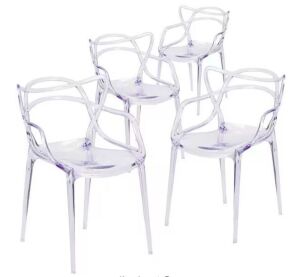 Carnegy Avenue Clear Ghost Chairs, Set of 4