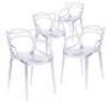 Carnegy Avenue&nbsp;Clear Ghost Chairs, Set of 4