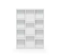 Furinno&nbsp;White 11-Cube Reversible Open Shelf Bookcase