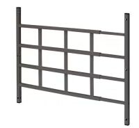 Lot of (2) Segal&nbsp;32-1/2 in. to 54 in. W x 16 in. H, Carbon Steel Fixed 4-Bar Window Guard, Black