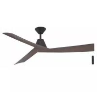 Home Decorators Collection&nbsp;Easton 60 in. Indoor/Outdoor Matte Black with Whiskey Barrel Blades Ceiling Fan with Remote Included