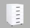 46.16 in. 5-Drawer White Wood in W Engineered Wood Vertical File Cabinet