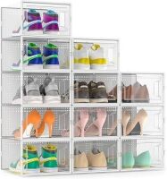 12 Pack Large Shoe Organizer Storage Boxes&nbsp;