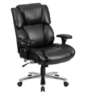 Flash Furniture Black Hercules Series 24/7 Intensive Use Swivel Office Chair, Ergonomic Padded High-Back Executive Chair with Arms
