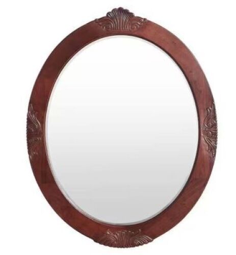 Home Decorators Collection Winslow 30 in. W x 38 in. H Wood Framed Wall Mirror in Cherry