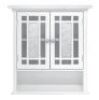 Teamson Home&nbsp;Windsor 22 in. W x 24 in. H Bathroom Wall Cabinet with Mosaic Glass in White