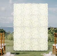15 .74 in. x 23.6 in. Silk Artificial Hydrangea Flower Wall Panel, 20-Pieces
