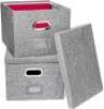Portable Office Organizer with Lid, Handles, Metal Frame for Letter Size Folders, 2 Pack&nbsp;