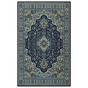 GARVEE Floral 10x13 Area Rug, Blue