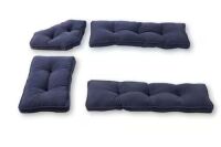 Greendale Home Fashions&nbsp;Hyatt Denim 4-Piece Microfiber Kitchen Nook Cushion Set
