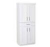 HOMCOM&nbsp;Modern Kitchen Pantry Freestanding Cabinet Cupboard with Doors and Shelves, Adjustable Shelving, White