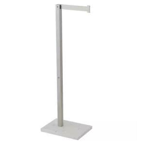 BWE Freestanding Toilet Paper Holder with Natural Marble Base in Brushed Nickel