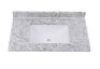 Home Decorators Collection&nbsp;37 in. W x 22 in. D Cultured Marble White Rectangular Single Sink Vanity Top in Everest