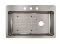 Elkay&nbsp;Avenue 33 in. Drop-In/Undermount Single Bowl 18-Gauge Stainless Steel Kitchen Sink w/ Accessories