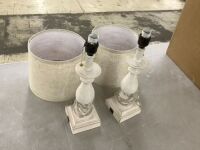 Lot of (2) Table Lamps - Bent Sockets