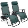 Adjustable Zero Gravity Patio Chair Recliners w/ Cup Holders, Set of 2&nbsp;&nbsp;
