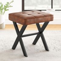 LUE BONA Faux Leather Vanity Stool