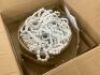 White Boho Wood Beaded with Hemp Rope Flush Mount Ceiling Light&nbsp;