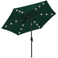 7.5ft Outdoor Solar Patio Umbrella w/ Push Button Tilt, Crank Lift&nbsp;