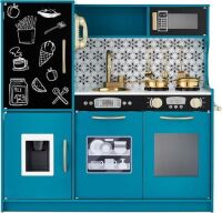 Pretend Play Kitchen Wooden Toy Set for Kids with 11 Accessories