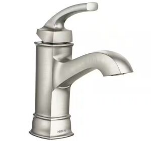 MOEN Hensley Single Hole Single-Handle Bathroom Faucet in Spot Resist Brushed Nickel