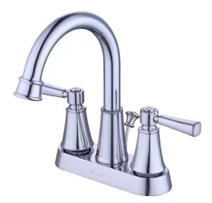 Glacier Bay Melina 4 in. Centerset Double Handle High-Arc Bathroom Faucet in Chrome