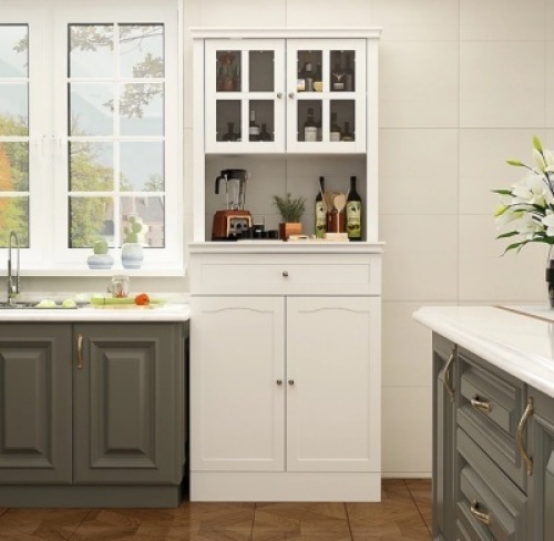 FUFU&GAGA Contemporary/Modern White Pantry