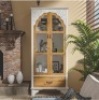 FUFU&GAGA&nbsp;70.9 in. H White Paint Finish Wooden Storage Cabinet Buffet in Brown & White With Acrylic Doors and Drawers