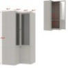 FUFU&GAGA Corner Armoire Wardrobe - 2