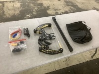 Compound Bow Multi Strand Rubber Band Pulley Bow Outdoor Hunting and Shooting Slingshot Composite Bow Set