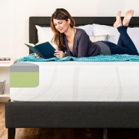 12in King Size Medium-Firm Green Tea & Bamboo Charcoal Gel Memory Foam Mattress. Appears New