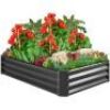 Outdoor Metal Raised Garden Bed for Vegetables, Flowers, Herbs - 6x3x1ft
