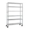 6-Tier NSF-Certified Steel Wire Shelving Rck with Wheels