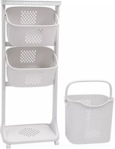 3 Tier Laundry Basket with Wheels&nbsp;