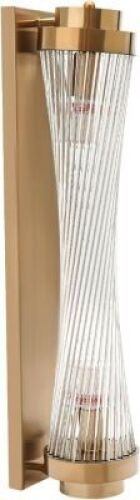 Gold Wall Sconce Lamp with Clear Glass